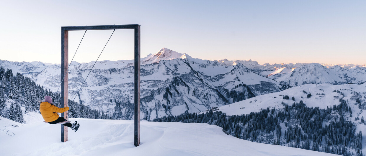 Snegynge i Damüls om vinteren © Martin Morscher - Damüls Faschina Tourismus
