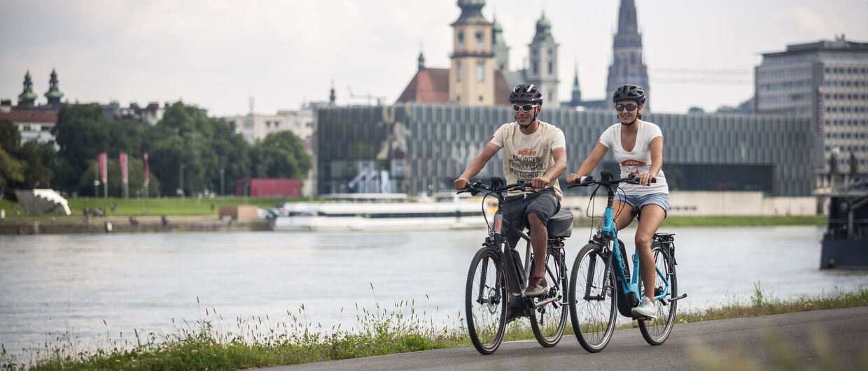 Szlaki rowerowe nad brzegiem Dunaju, Linz