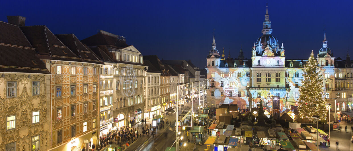 Graz im Advent, Hauptplatz mit Rathaus