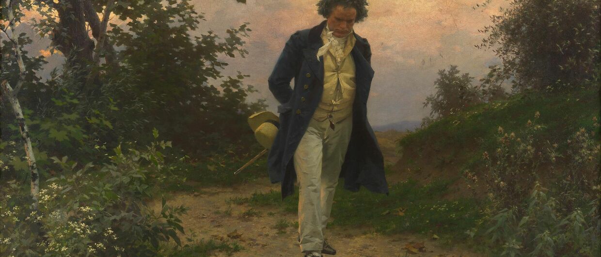 Porträt von Ludwig van Beethoven um 1901 im Beethoven-Museum