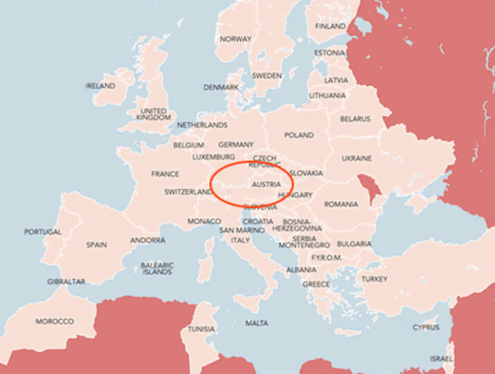 Austria Country In World Map The Basics