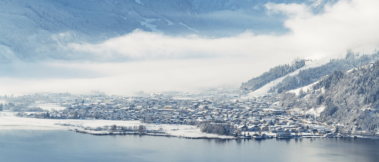 Udsigt til Zeller See og Kitzsteinhorn om vinteren © Zell am See-Kaprun Tourismus