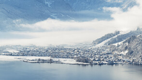 Udsigt til Zeller See og Kitzsteinhorn om vinteren © Zell am See-Kaprun Tourismus