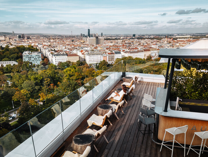 Aurora Rooftop Bar © Andaz Vienna Am Belvedere