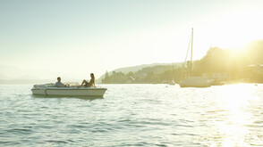 Enjoying the sunset on the Wörthersee in Carinthia