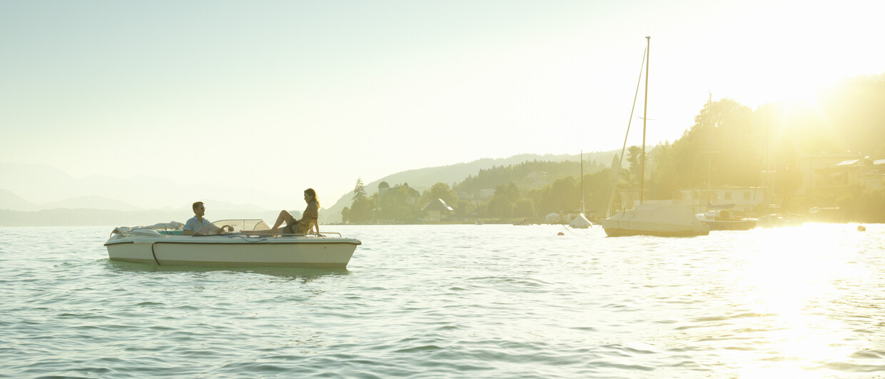 Enjoying the sunset on the Wörthersee in Carinthia